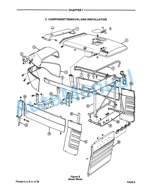 Ford New Holland 8700, 9700 Tractor Repair Manual 40870020-5