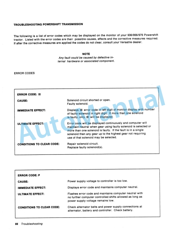 Ford New Holland 936, 956, 976 Tractor Operation and Maintenance Manual 42093632 5 Ford New Holland 936, 956, 976 Tractor Operation and Maintenance Manual 42093632-5