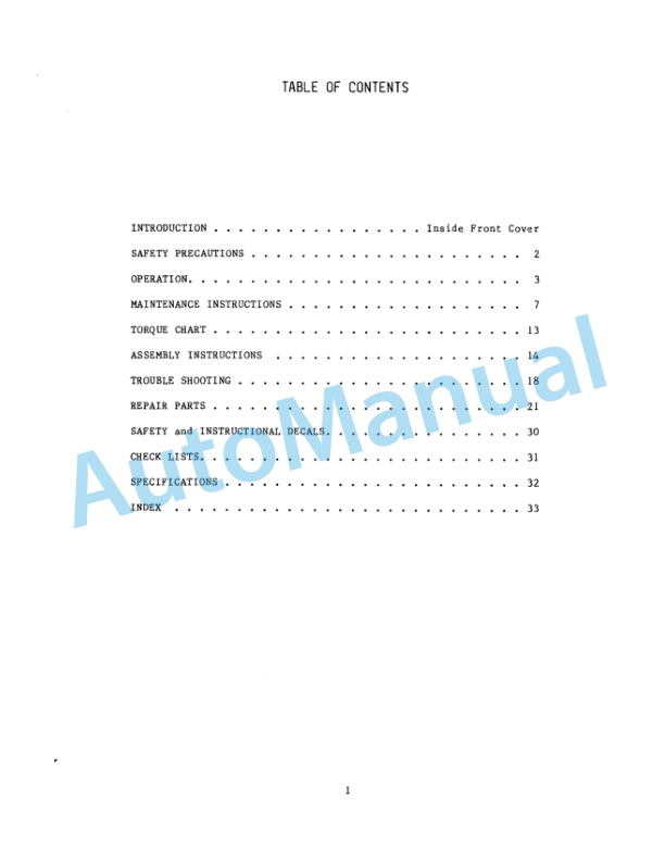 Ford New Holland 951, 951A Series Rotary Cutter Operation and Maintenance Manual 42095120 2 Ford New Holland 951, 951A Series Rotary Cutter Operation and Maintenance Manual 42095120-2