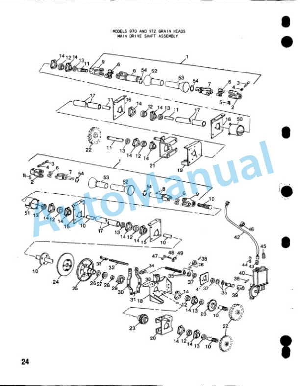 Ford New Holland 970, 972 Grain Head Service Parts Catalogue 5097022-2