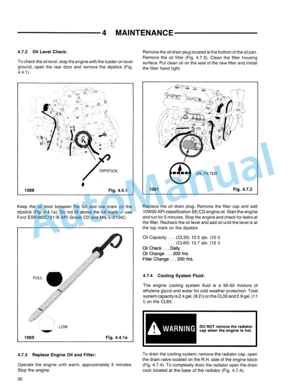 Ford New Holland CL 55, CL 65 Compact Loader Operation and Maintenance Manual 42005520-4