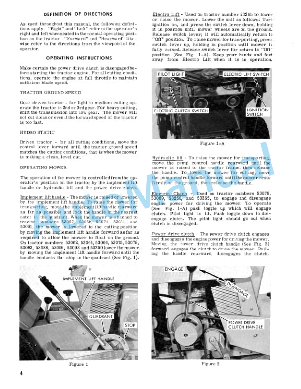 Ford New Holland Rotary Mower-36-Inch for Ford Lawn and Garden Tractor Operation and Maintenance Manual 42641054-3