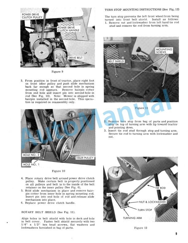 Ford New Holland Rotary Mower-36-Inch for Ford Lawn and Garden Tractor Operation and Maintenance Manual 42641054-5