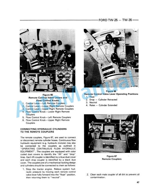 Ford New Holland TW-25, TW-35 Tractor Operation and Maintenance Manual 42002520 3 Ford New Holland TW-25, TW-35 Tractor Operation and Maintenance Manual 42002520 - Image 3