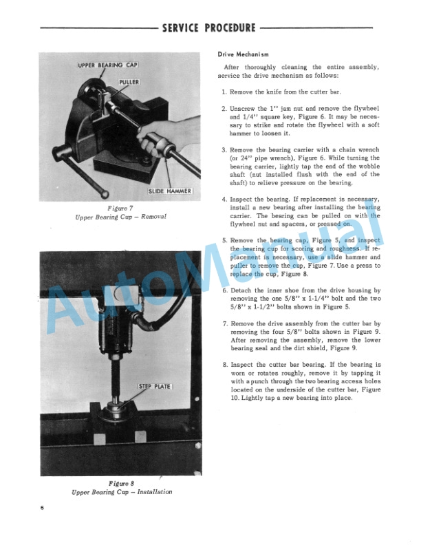 Ford New Holland Wobble Drive For 515 Rear Attached Mower Service Manual 40881034-3