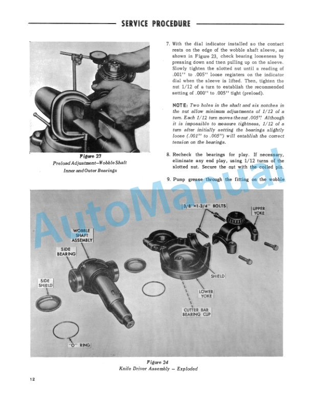Ford New Holland Wobble Drive For 515 Rear Attached Mower Service Manual 40881034-5