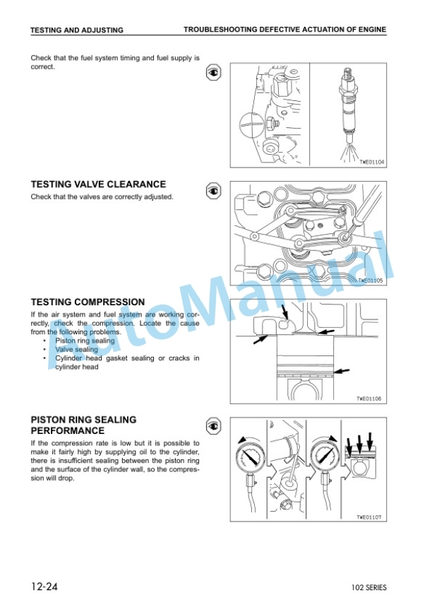 Komatsu 102 Series Diesel Engine Shop Manual 6D102E-BE4 3 Komatsu 102 Series Diesel Engine Shop Manual 6D102E-BE4-3