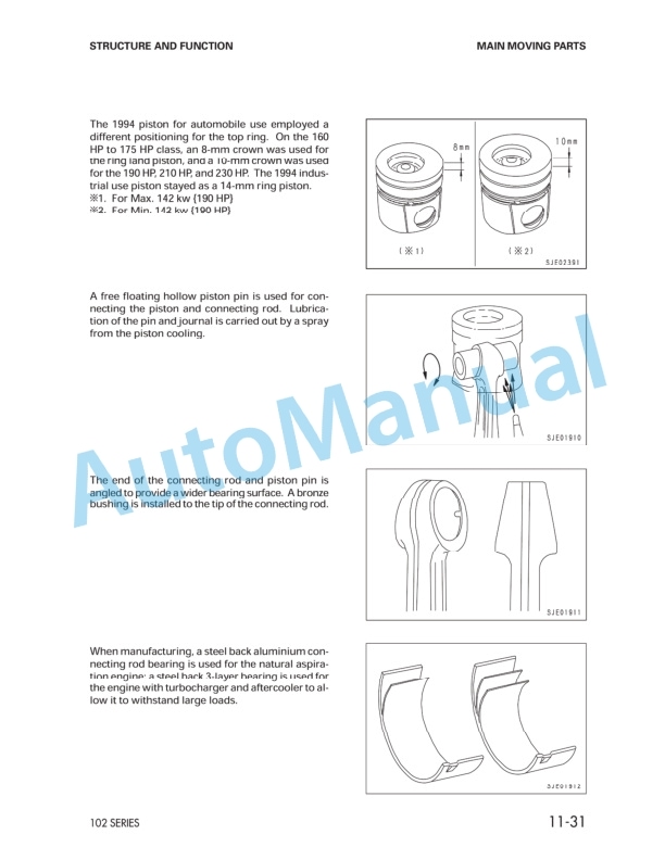Alternative view of Komatsu 102 Series Diesel Engine Shop Manual SM140