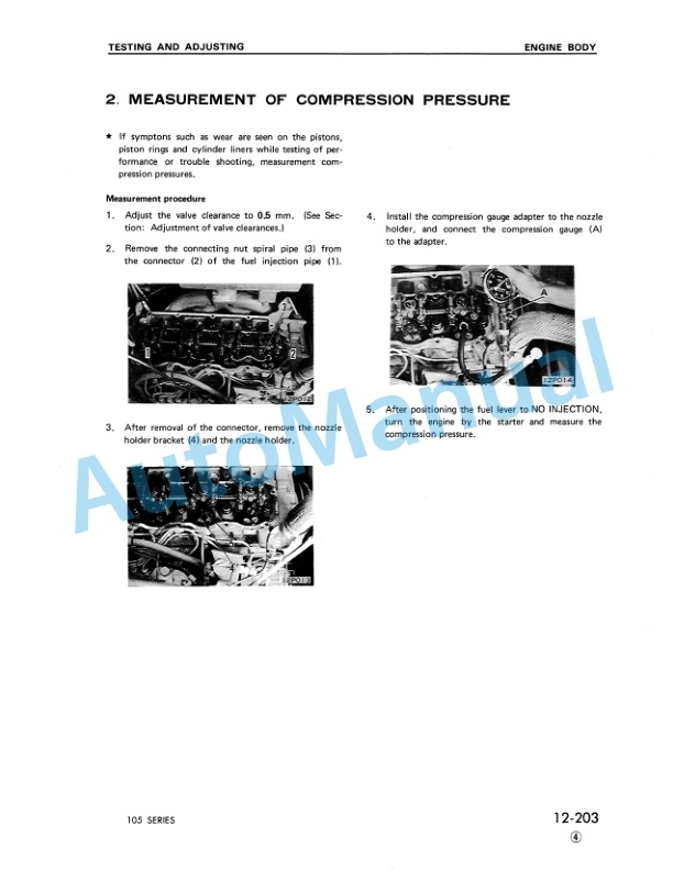 Komatsu 105 Series Diesel Engine Shop Manual SEBE6130A04 3 Komatsu 105 Series Diesel Engine Shop Manual SEBE6130A04-3