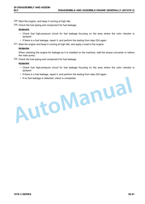 Komatsu 107E-3 Series Engine Shop Manual SEN06502-20 5 Komatsu 107E-3 Series Engine Shop Manual SEN06502-20 - Image 5