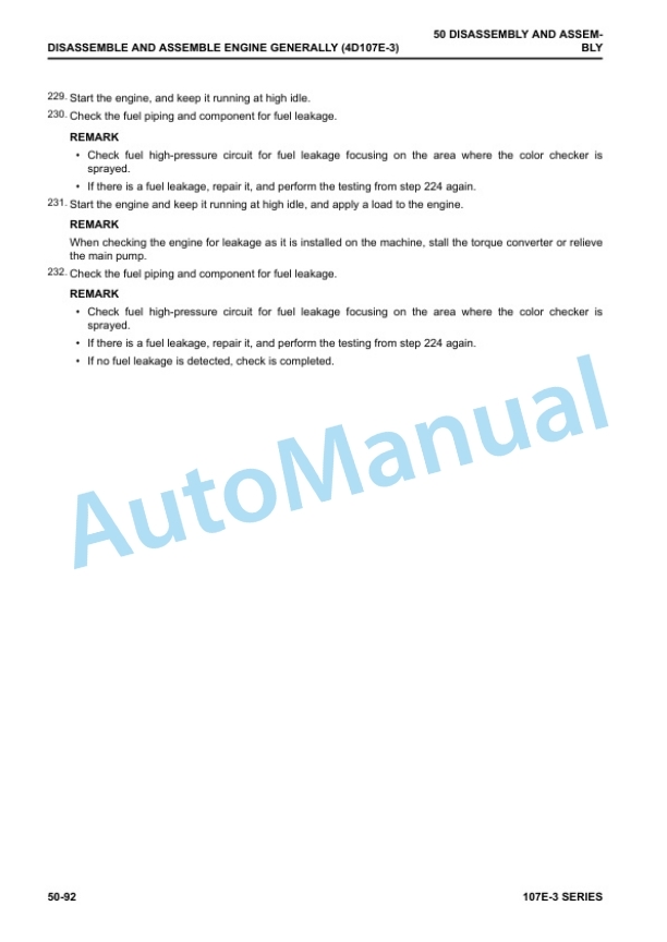 Komatsu 107E-3 Series Engine Shop Manual SEN06502-21 5 Komatsu 107E-3 Series Engine Shop Manual SEN06502-21 - Image 5