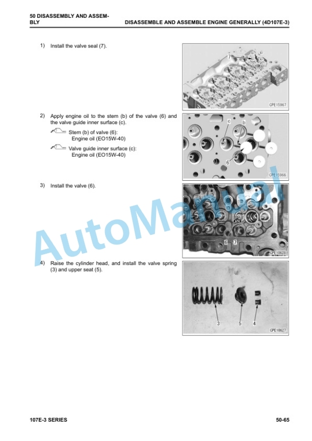 Komatsu 107E-3 Series Engine Shop Manual SEN06655-01 5 Komatsu 107E-3 Series Engine Shop Manual SEN06655-01 - Image 5