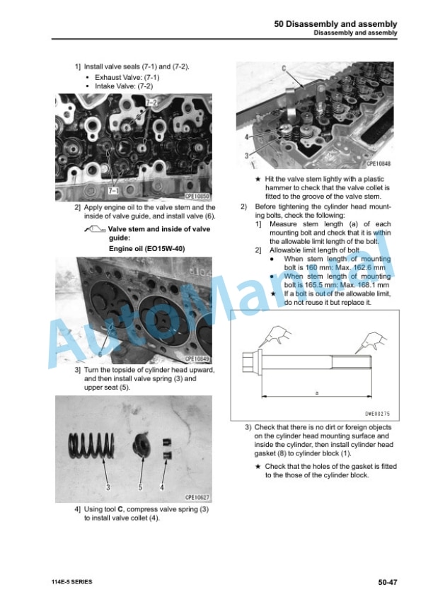 Komatsu 114E-5 Series Engine Shop Manual SEN05537-05 5 Komatsu 114E-5 Series Engine Shop Manual SEN05537-05 - Image 5