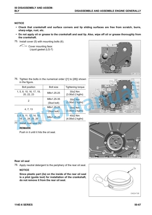 Komatsu 114E-6 Series Engine Shop Manual SEN06506-09 5 Komatsu 114E-6 Series Engine Shop Manual SEN06506-09 - Image 5