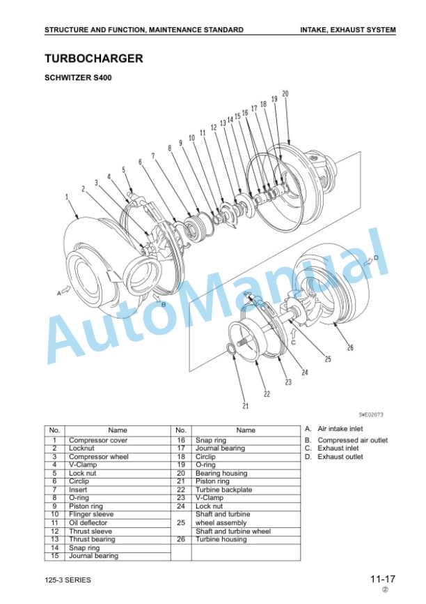 Alternative view of Komatsu 125-3 Series Diesel Engine Shop Manual SEBM024208