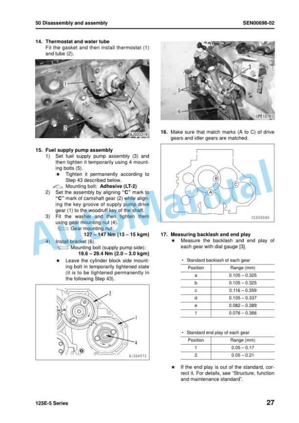 Komatsu 125-5 Series Diesel Engine Shop Manual SEN00177-15 5 Komatsu 125-5 Series Diesel Engine Shop Manual SEN00177-15 - Image 5