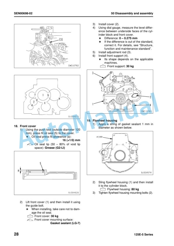 Komatsu 125-5 Series Diesel Engine Shop Manual SEN00177-16 5 Komatsu 125-5 Series Diesel Engine Shop Manual SEN00177-16 - Image 5