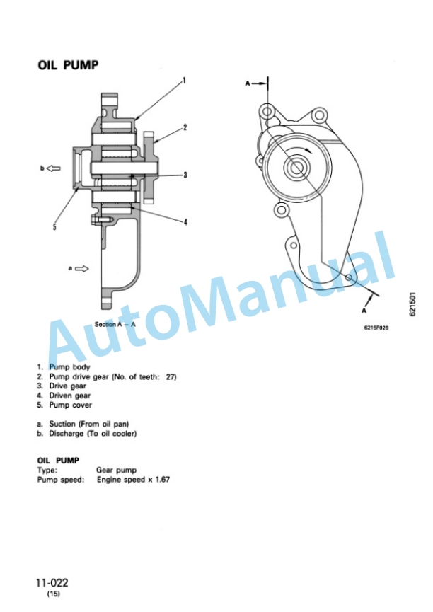 Alternative view of Komatsu 12V140-1 Series Diesel Engine Shop Manual SEBM028315