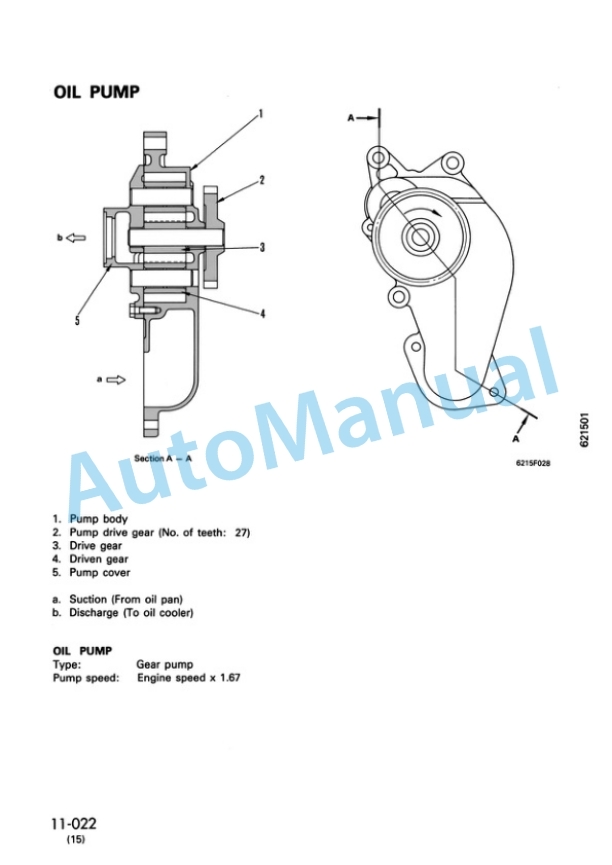 Alternative view of Komatsu 12V140-1 Series Diesel Engine Shop Manual SEBM028318