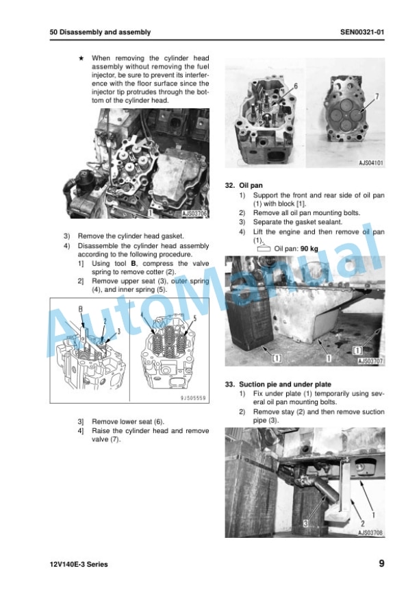 Komatsu 12V140E-3 Series Engine Shop Manual SEN00291-18 5 Komatsu 12V140E-3 Series Engine Shop Manual SEN00291-18 - Image 5
