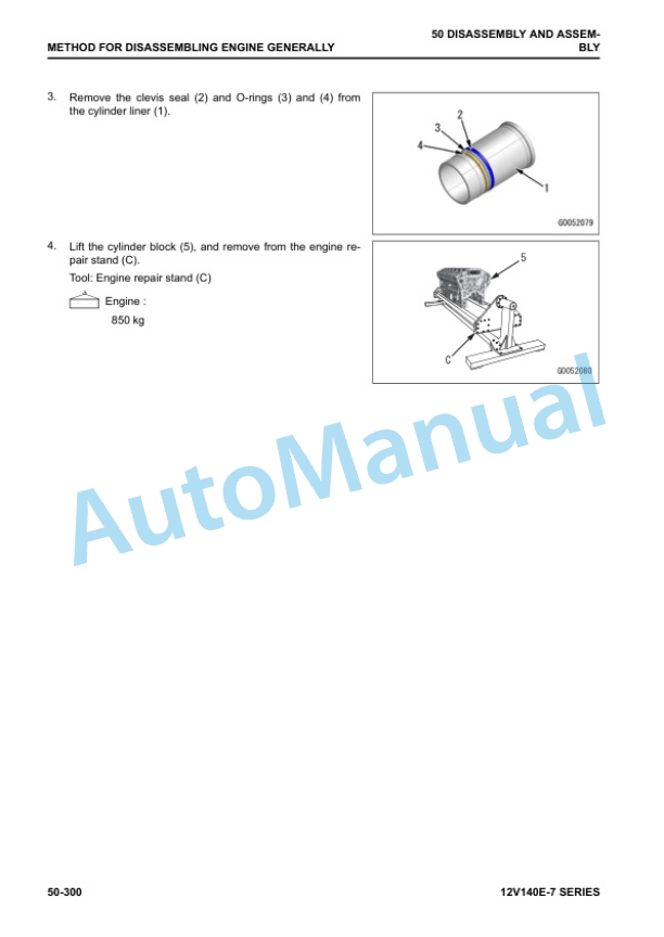 Komatsu 12V140E-7 Series Engine Shop Manual SEN06656-07 4 Komatsu 12V140E-7 Series Engine Shop Manual SEN06656-07 - Image 4