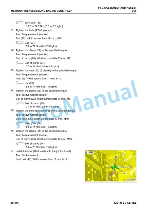 Komatsu 12V140E-7 Series Engine Shop Manual SEN06656-07 5 Komatsu 12V140E-7 Series Engine Shop Manual SEN06656-07 - Image 5