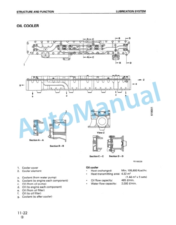 Alternative view of Komatsu 12V170-1 Series Diesel Engine Shop Manual SEBE61800104