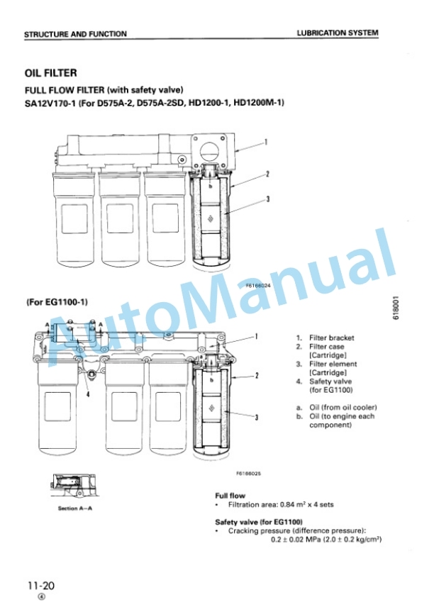 Alternative view of Komatsu 12V170-1 Series Diesel Engine Shop Manual SEBE61800105