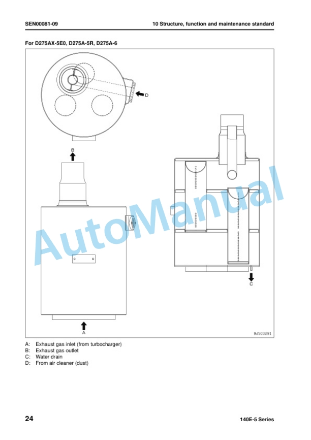 Alternative view of Komatsu 140E-5 Series Engine Shop Manual SEN00074-17
