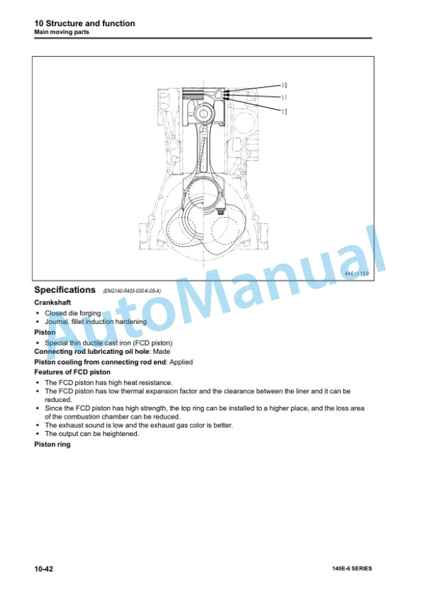 Komatsu 140E-6 Series Engine Shop Manual SEN05641-06 3 Komatsu 140E-6 Series Engine Shop Manual SEN05641-06 - Image 3