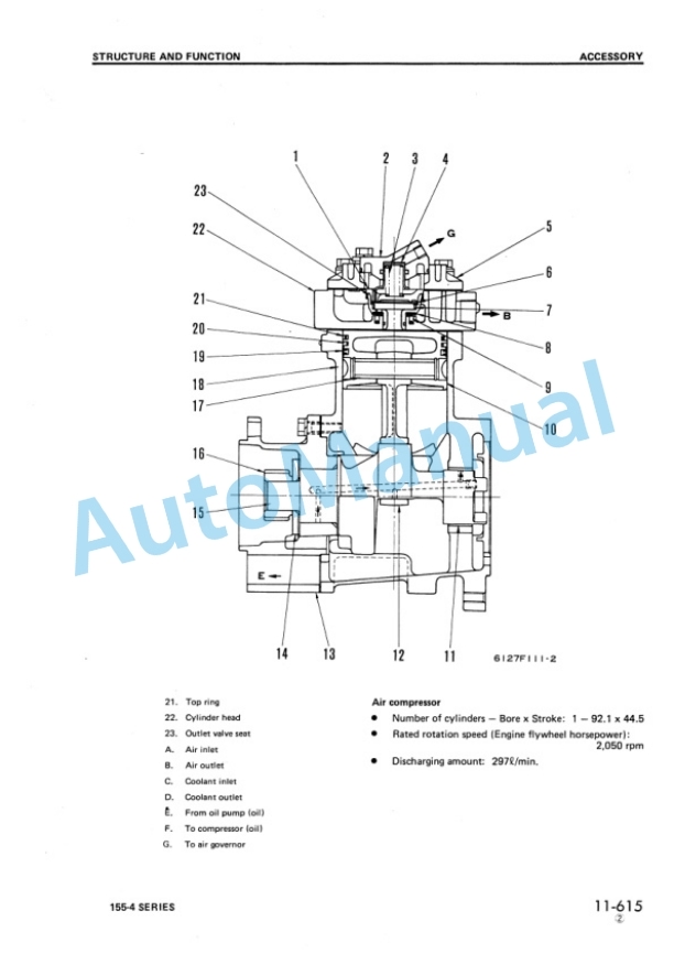 Komatsu 155-4 Series Diesel Engine Shop Manual SEBE6120A05 3 Komatsu 155-4 Series Diesel Engine Shop Manual SEBE6120A05 - Image 3