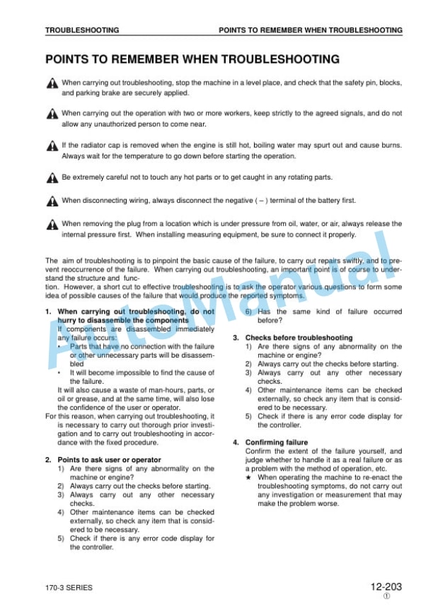 Komatsu 170-3 Series Diesel Engine Shop Manual SEBM023407 3 Komatsu 170-3 Series Diesel Engine Shop Manual SEBM023407 - Image 3