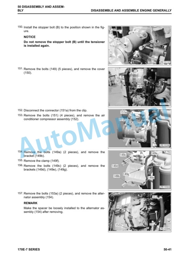 Komatsu 170E-7 Series Engine Shop Manual SEN06580-04 4 Komatsu 170E-7 Series Engine Shop Manual SEN06580-04 - Image 4