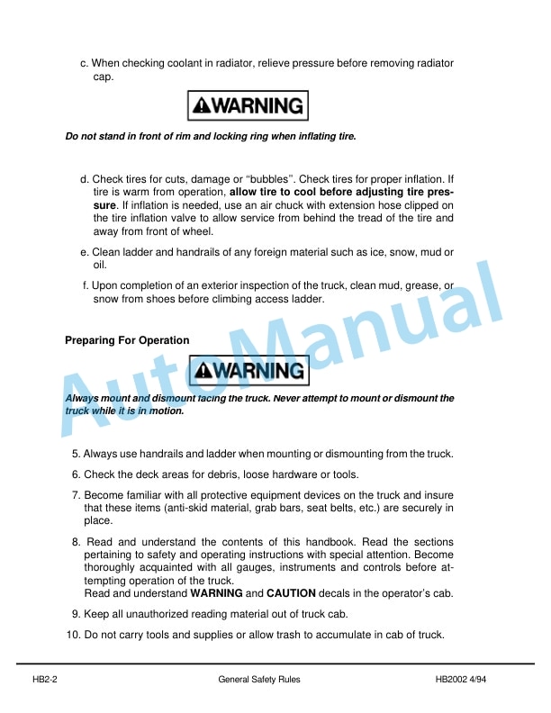 Alternative view of Komatsu 210M Dump Truck Operation and Maintenance Manual DG615
