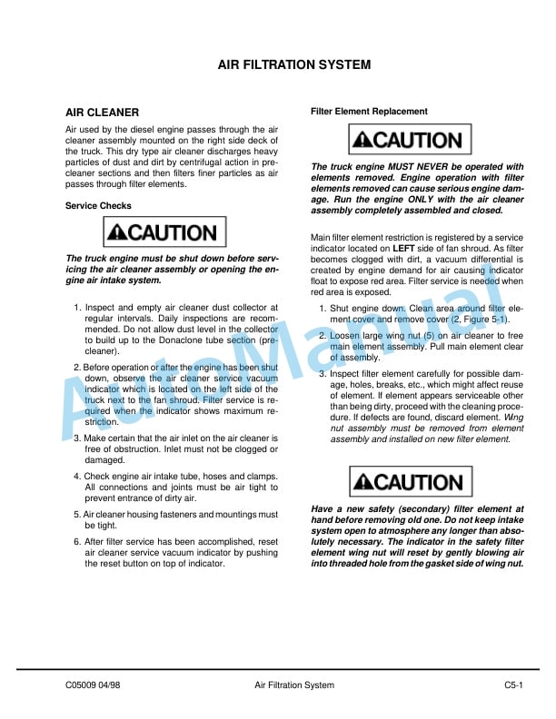 Alternative view of Komatsu 210M Dump Truck Shop Manual DG694