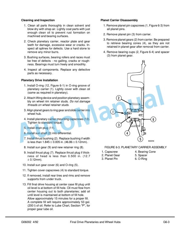 Komatsu 210M Dump Truck Shop Manual DG694 3 Komatsu 210M Dump Truck Shop Manual DG694 - Image 3