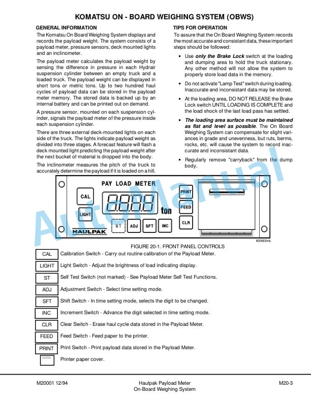 Komatsu 330M Dump Truck Shop Manual DG699 5 Komatsu 330M Dump Truck Shop Manual DG699 - Image 5