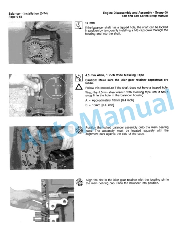 Alternative view of Komatsu 410, 610 Series Engine Shop Manual CEBM610SH0