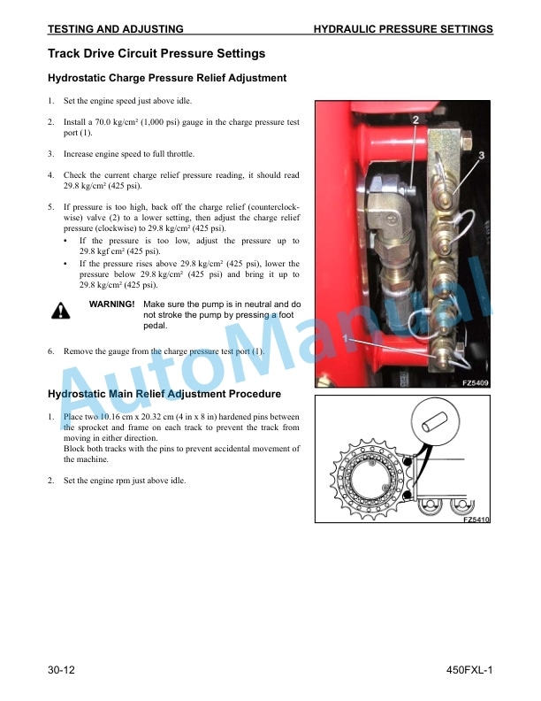 Alternative view of Komatsu 450FXL-1 Crawler Feller Buncher Shop Manual CEBM023102