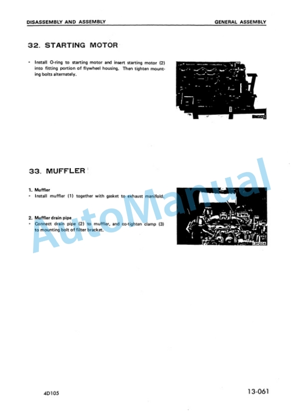Komatsu 4D105-3, S4D105-3 Series Diesel Engine Shop Manual SEBE61300300 5 Komatsu 4D105-3, S4D105-3 Series Diesel Engine Shop Manual SEBE61300300-5