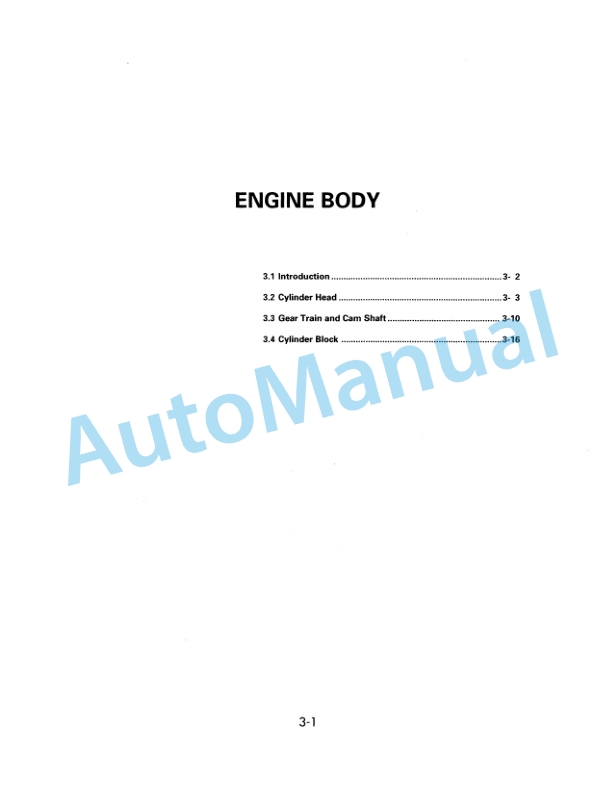 Komatsu 4D94E Diesel Engine Forklift Truck Shop Manual 4D94E-BE1 2 Komatsu 4D94E Diesel Engine Forklift Truck Shop Manual 4D94E-BE1-2