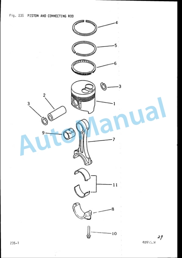 Komatsu 4D95S-W Diesel Engine (Z Series) Parts Manual PDA4D99-01 3 Komatsu 4D95S-W Diesel Engine (Z Series) Parts Manual PDA4D99-01-3