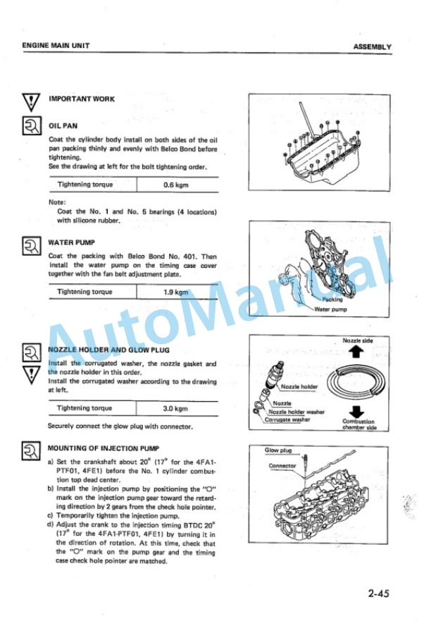 Komatsu 4FA1, 4FE1 Diesel Engine Shop Manual 4FEI-BEI 4 Komatsu 4FA1, 4FE1 Diesel Engine Shop Manual 4FEI-BEI-4