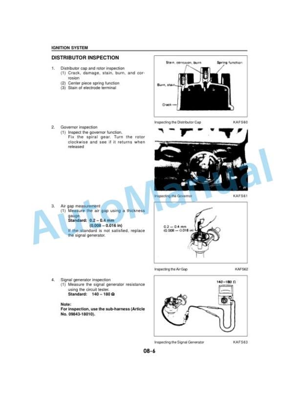 Alternative view of Komatsu 4P Gasoline Engine Shop Manual