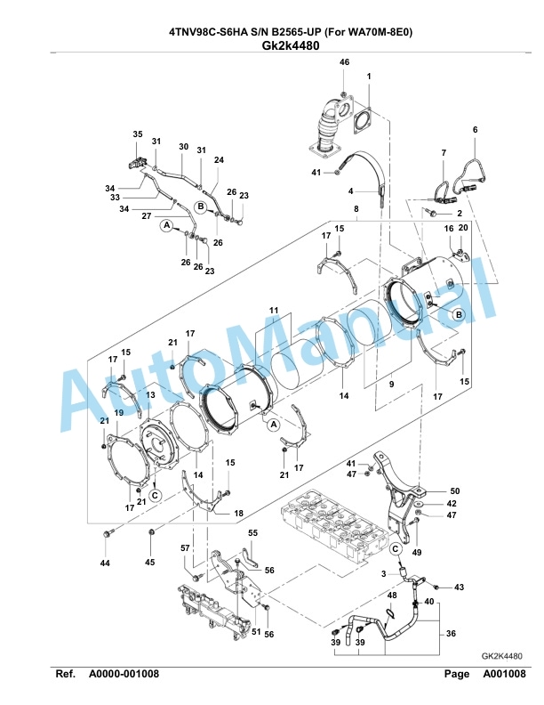 Komatsu 4TNV98C-S6HA Engine Parts Manual 3 Komatsu 4TNV98C-S6HA Engine Parts Manual-3