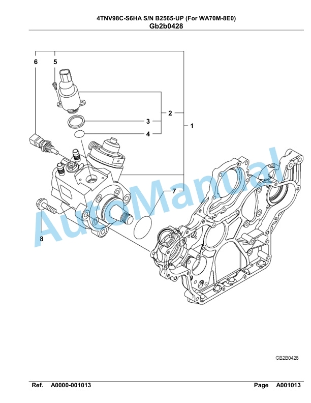 Komatsu 4TNV98C-S6HA Engine Parts Manual 4 Komatsu 4TNV98C-S6HA Engine Parts Manual-4