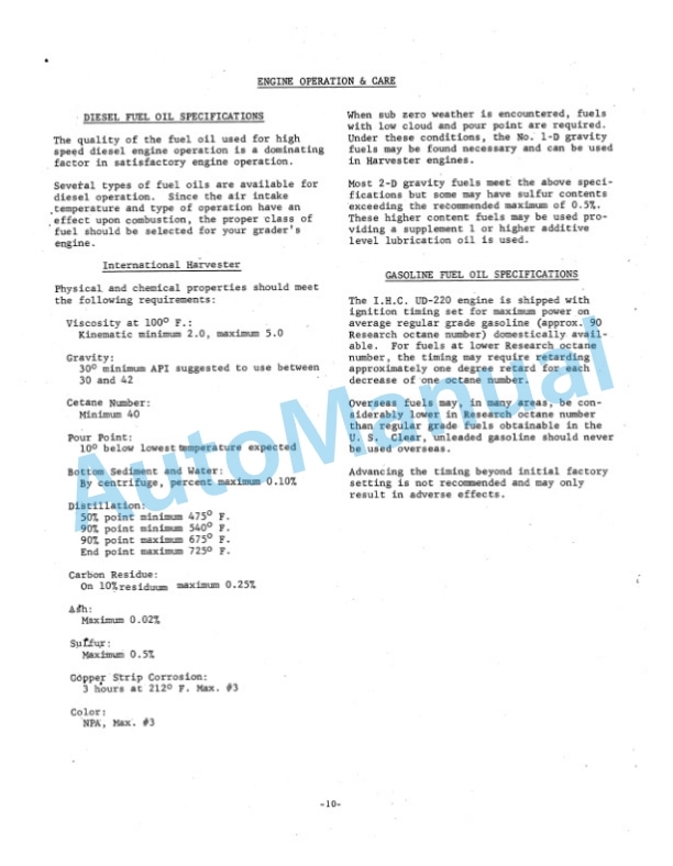 Komatsu 503 Motor Grader Operation and Maintenance Manual 2079A-H45 3 Komatsu 503 Motor Grader Operation and Maintenance Manual 2079A-H45-3