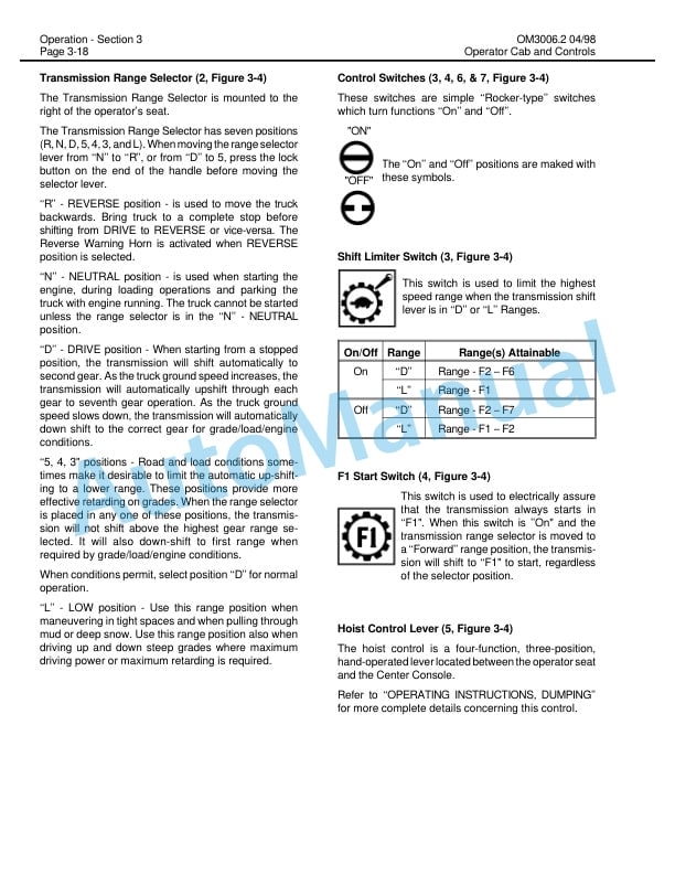 Komatsu 530M Dump Truck Operation and Maintenance Manual DG716 3 Komatsu 530M Dump Truck Operation and Maintenance Manual DG716 - Image 3