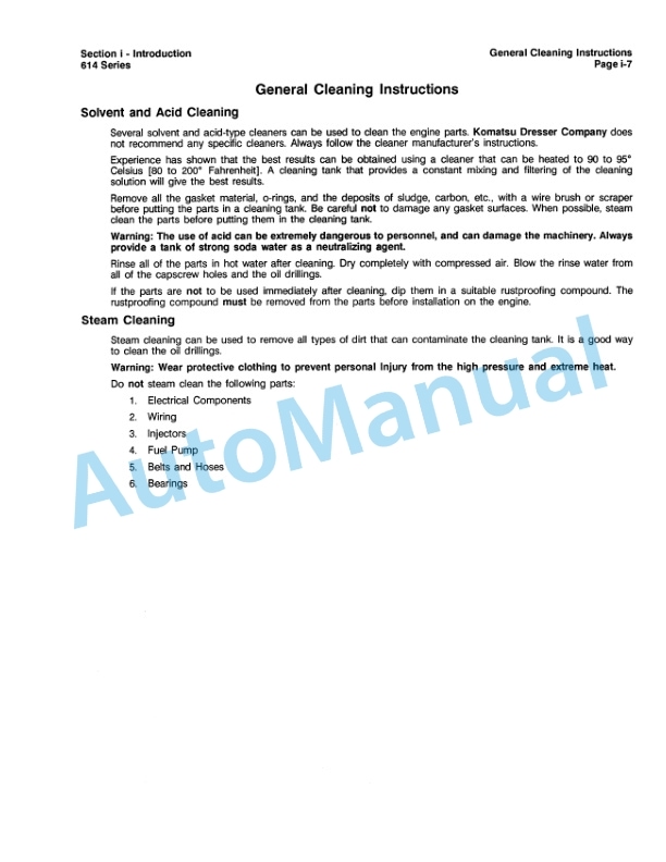 Komatsu 614 Series Diesel Engine Shop Manual CEBM614002 3 Komatsu 614 Series Diesel Engine Shop Manual CEBM614002-3