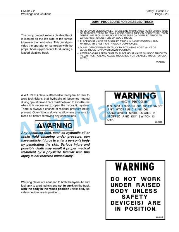 Komatsu 630E Dump Truck Operation and Maintenance Manual DG738 3 Komatsu 630E Dump Truck Operation and Maintenance Manual DG738 - Image 3